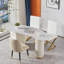 Bureau de luxe en pierre frittée clair-1476814016