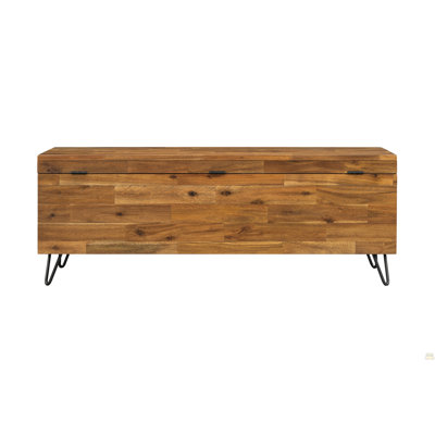 Solid Acacia Wood 46-inch Storage Bench