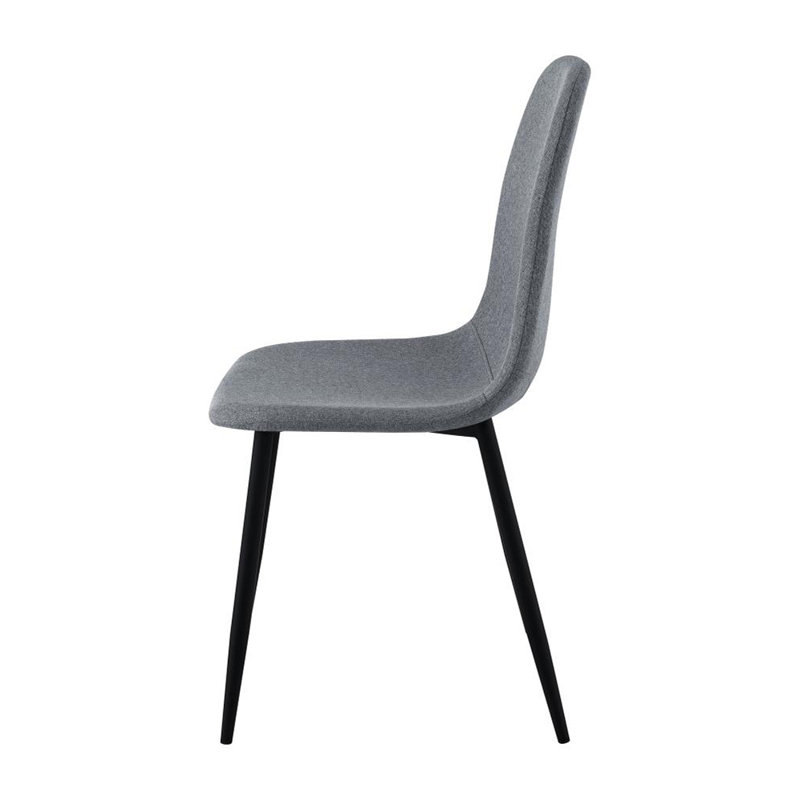 Chaise d'appoint de salle à manger rembourrée grise (ensemble de 4)