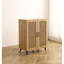 Armoire à chaussures à double porte Natural Rattan avec grand espace de rangement et structure durable 29,5 pouces