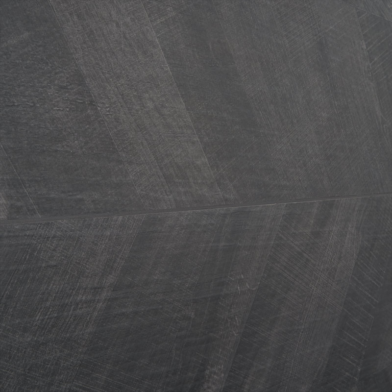 Auburn Chevron 24 in. x 48 in. Matte Porcelain Floor and Wall Tile (15.49 Sq. Ft. / Case), Black
