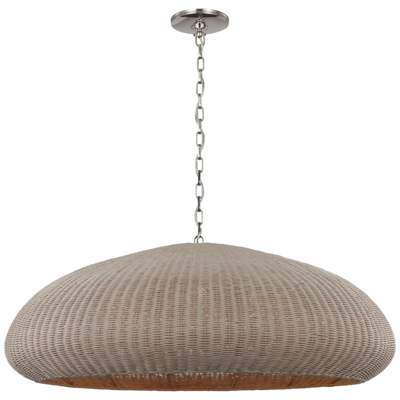 Kokomo Pendant by Chapman & Myers, 16.75" H x 44" W x 44" D, Polished Nickel, Ash