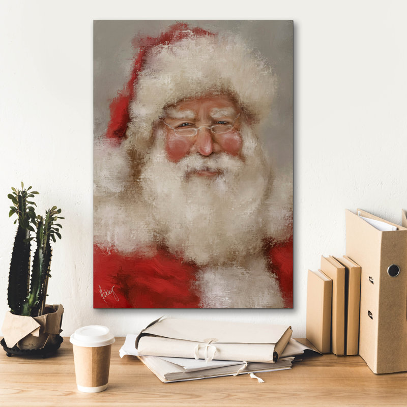 «Epic Graffiti», «Abstract Santa» par Ashley Bradley, art mural sur toile
