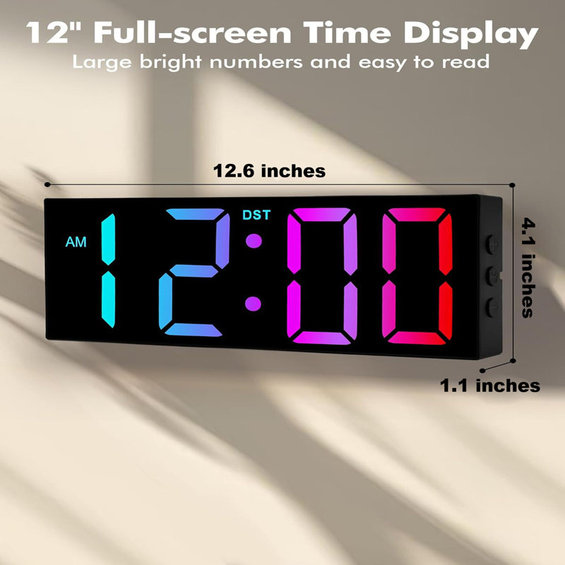 Horloge murale 12 po 12 pouces