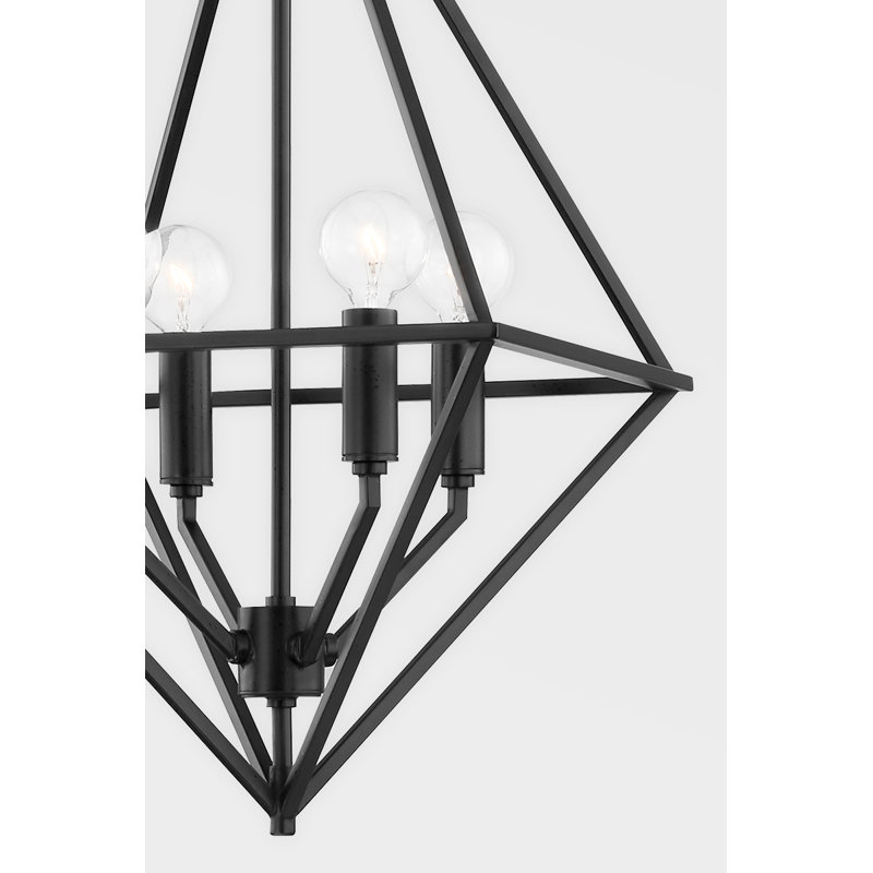 Haines 4 - Light Chandelier, White Plaster, 21.5" H x 16.5" W x 16.5" D