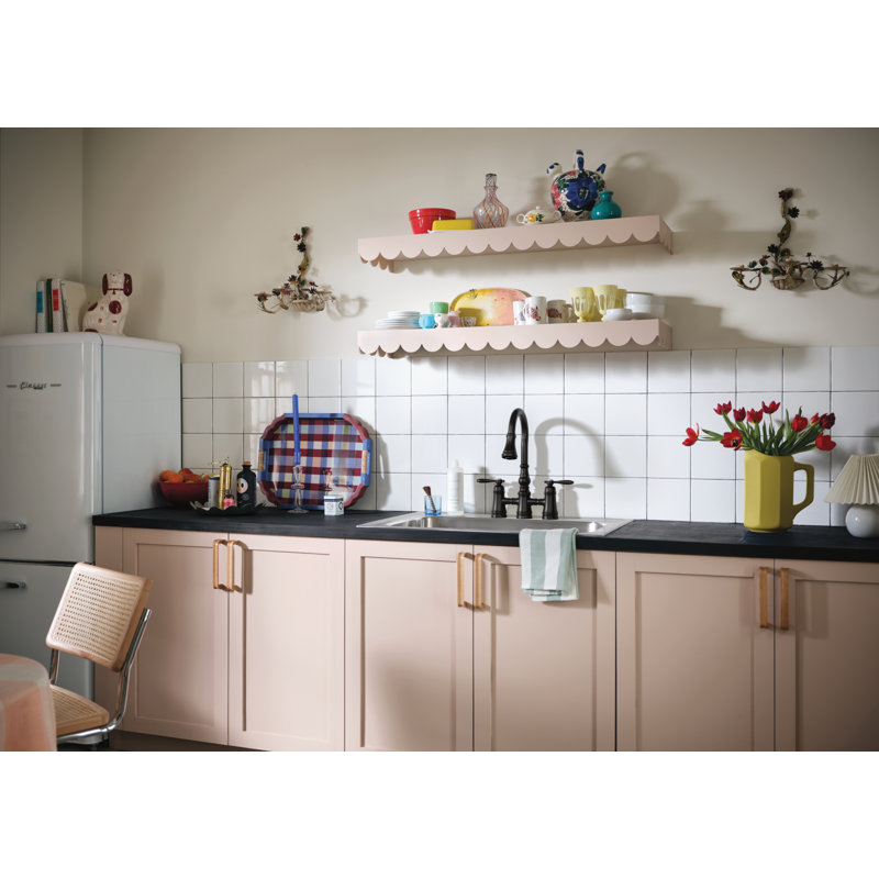 Weymouth Pull Down Touch Double Handle Kitchen Faucet, Matte Black