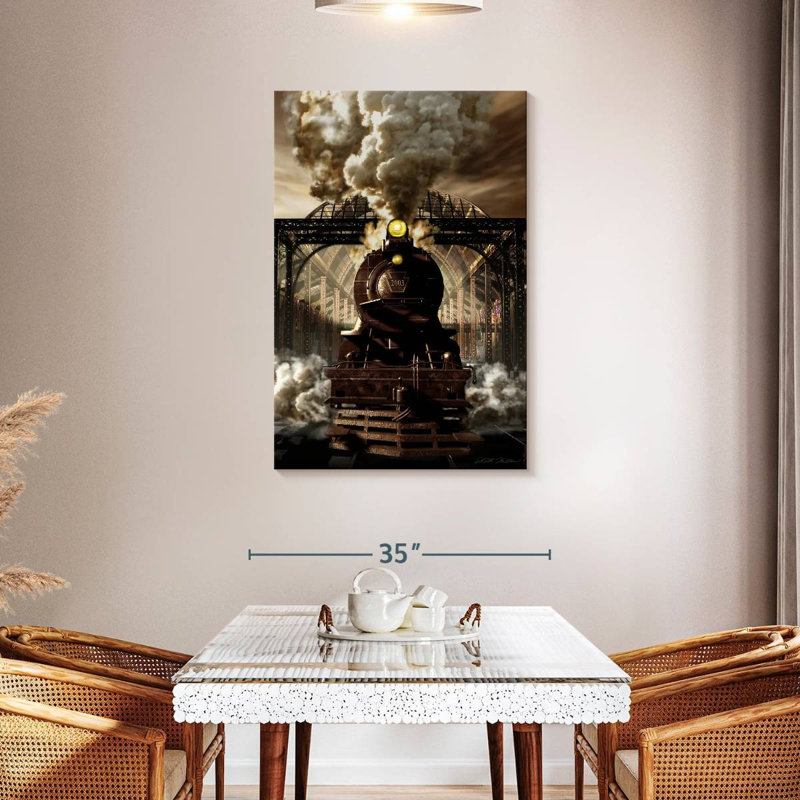 Mehar Industrial Age Of Steam Engine, 45" H x 30" W