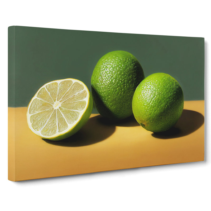 Lime Fruit - Wrapped Canvas, 35cm H x 50cm W x 3cm D