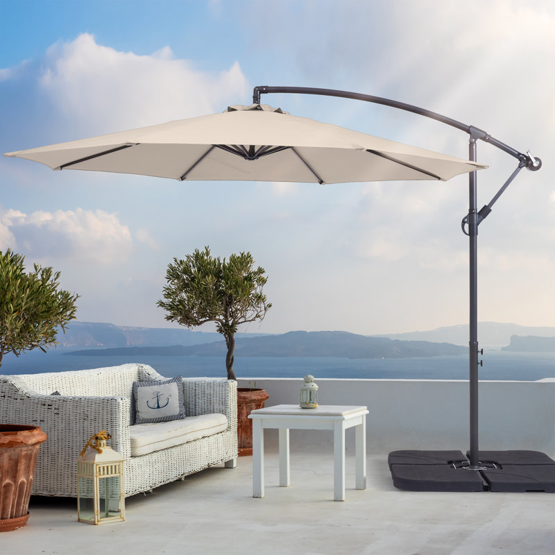 Parasol en porte-à-faux 120 po, Beige