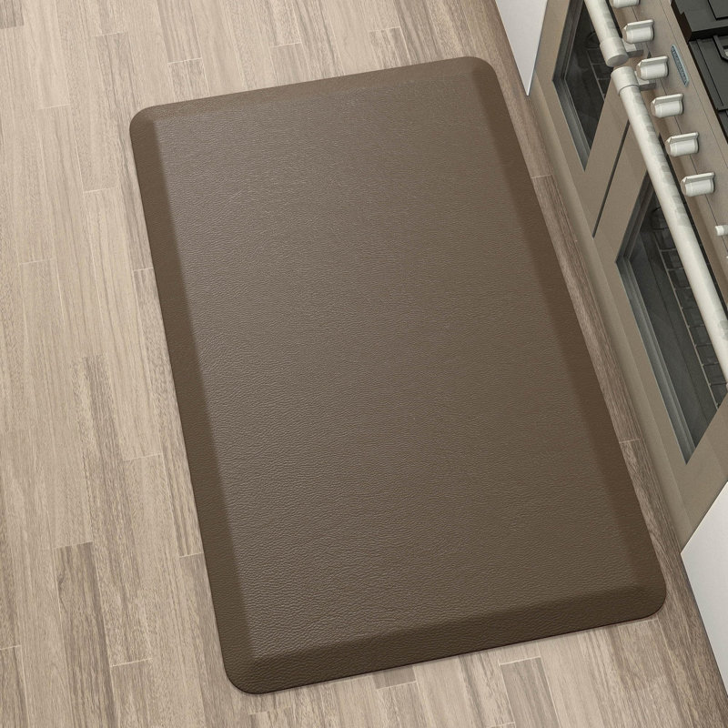 Tapis de cuisine anti-fatigue, tapis de bureau debout, antidérapant, Brun