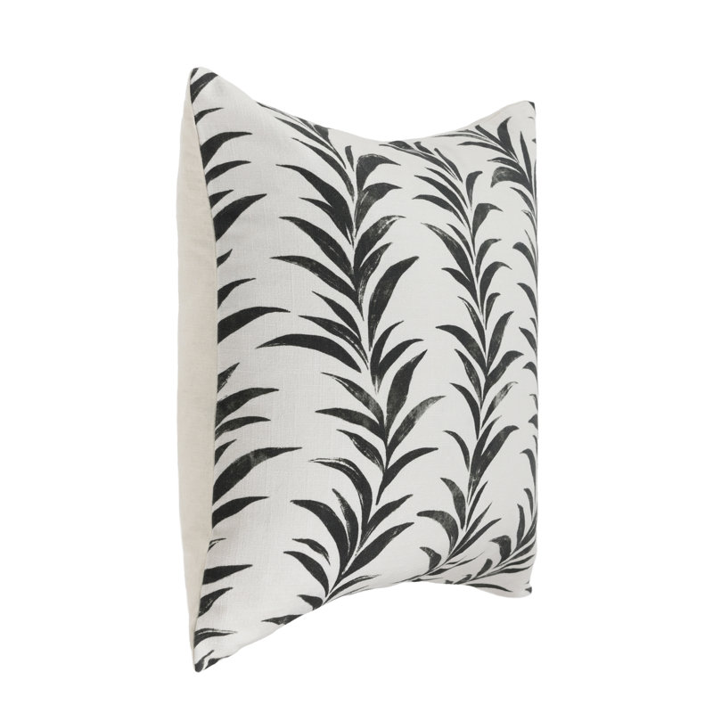 Coussin Alula, Noir / blanc, Carré 22 po