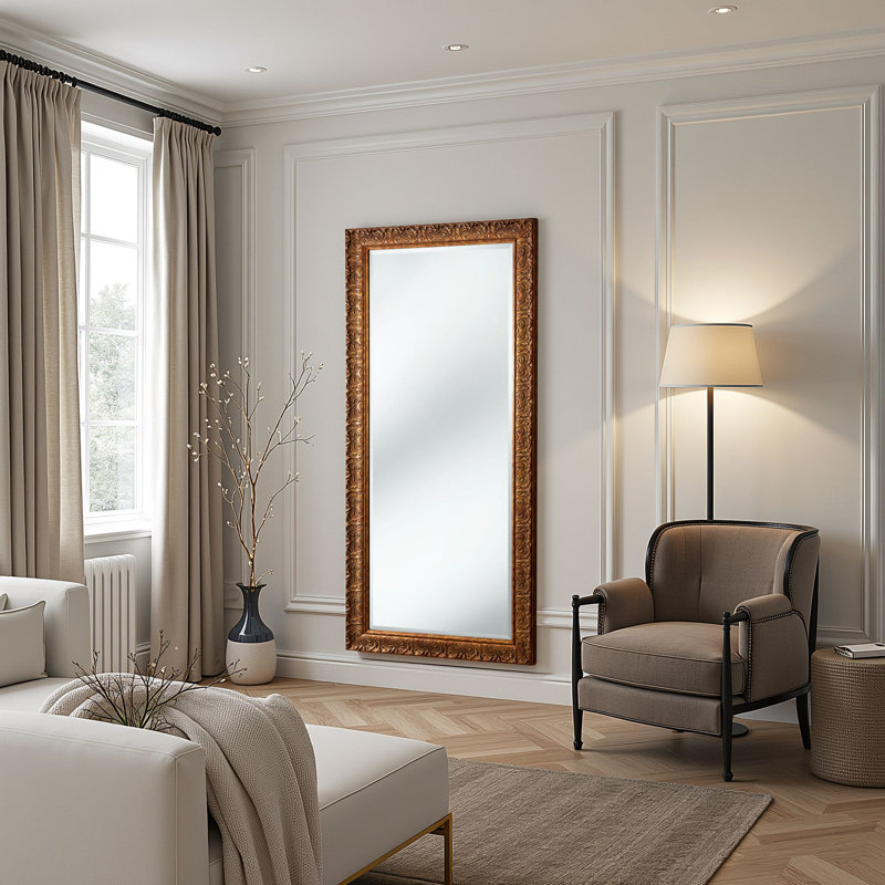 Rectangle Mirror, Gold, 169 cm H x 77 cm W