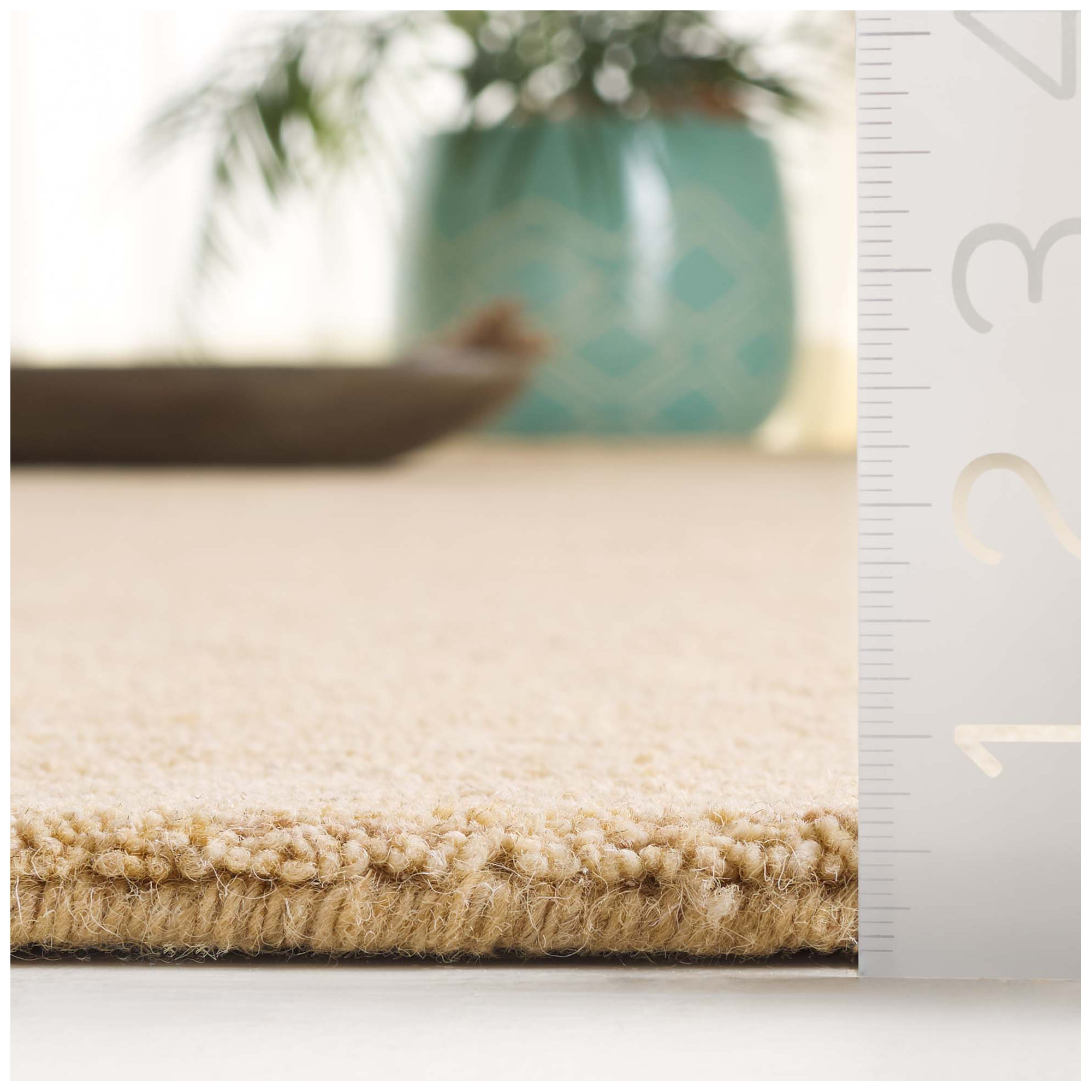 Lonzo Handmade Beige Rug, Rectangle 8' x 10'