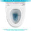 Toilette en céramique blanche moderne - une pièce, siège silencieux, chasse d'eau Tornado, finition haute en porcelaine