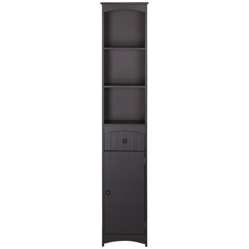 Bathroom Storage Cabinet, Free Standing Bathroom Storage Unit, Tall Linen Tower With 3-Tier Shelves And Drawer