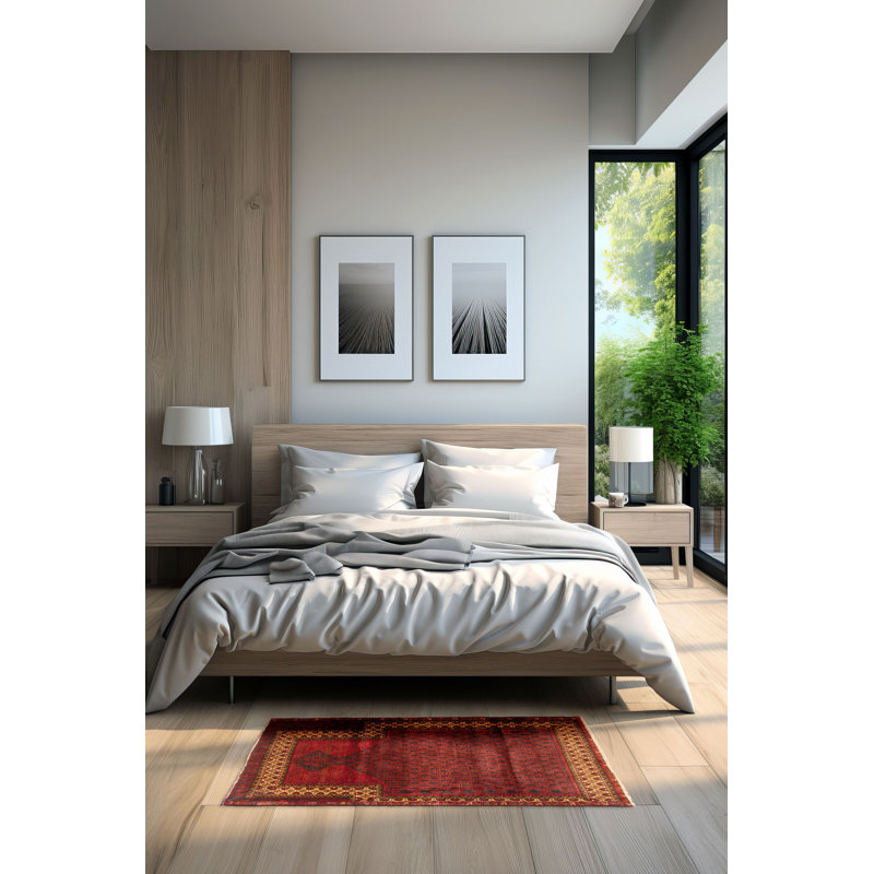 Tapis gris Teimani 2 pi 8 po x 4 pi 4 po
