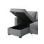Canapé modulaire 2 pièces avec canapé-lit et chaise de rangement réversible, gris-130151809