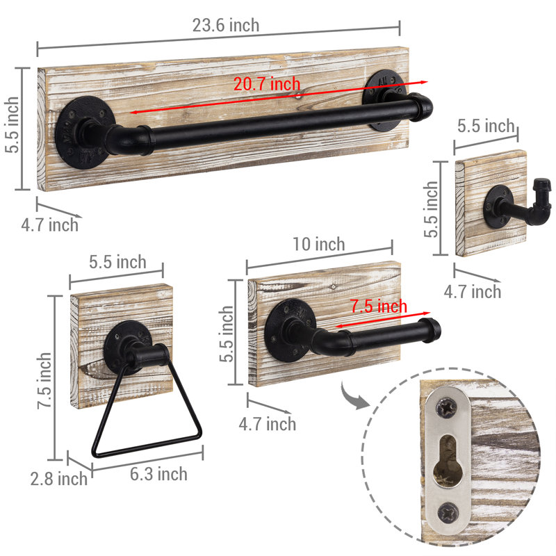 4 - Piece Bathroom Hardware Set