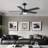 Modern Ceiling Fan with Dimmable Color Changing LED and Remote Control