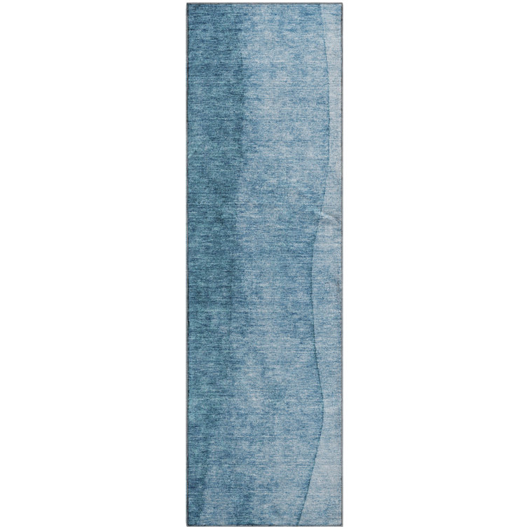 Premium Machine Washable Cerrito Blue Rug