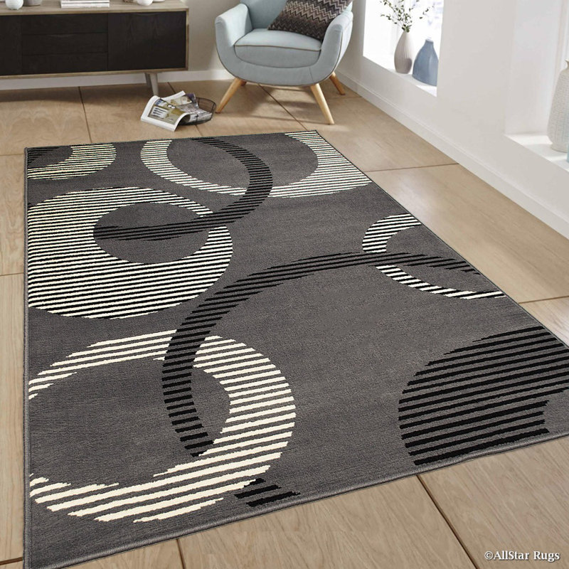 Geometric Indoor Rug, Rectangle 5'2" x 7'1"