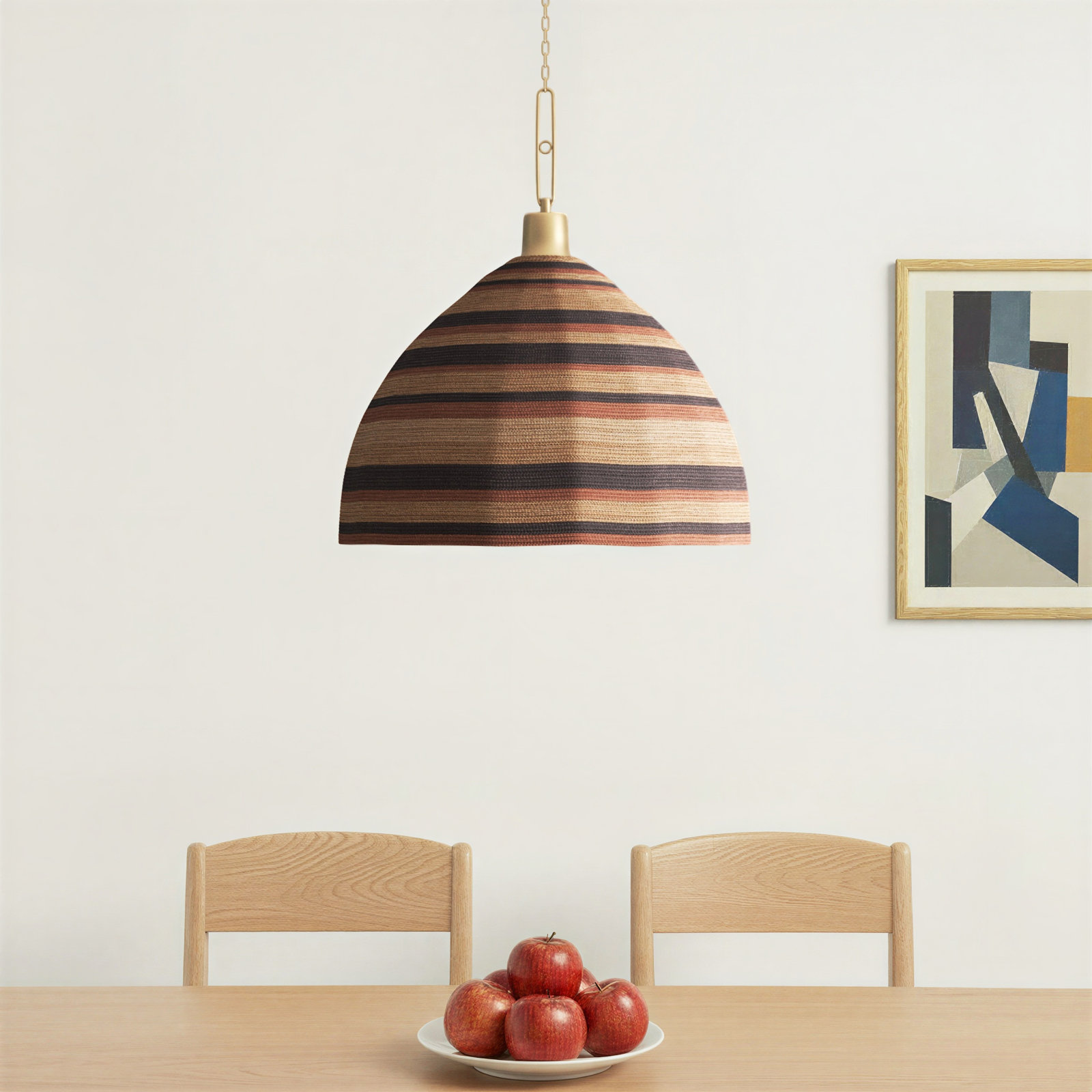 Single Light Dimmable Pendant, 33.5" H x 30" W x 30" D