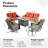 Demariea Outdoor Wicker 7 Person Seating Group With Fire Pit Table With Rocking And Swivel Chairs-1857061242