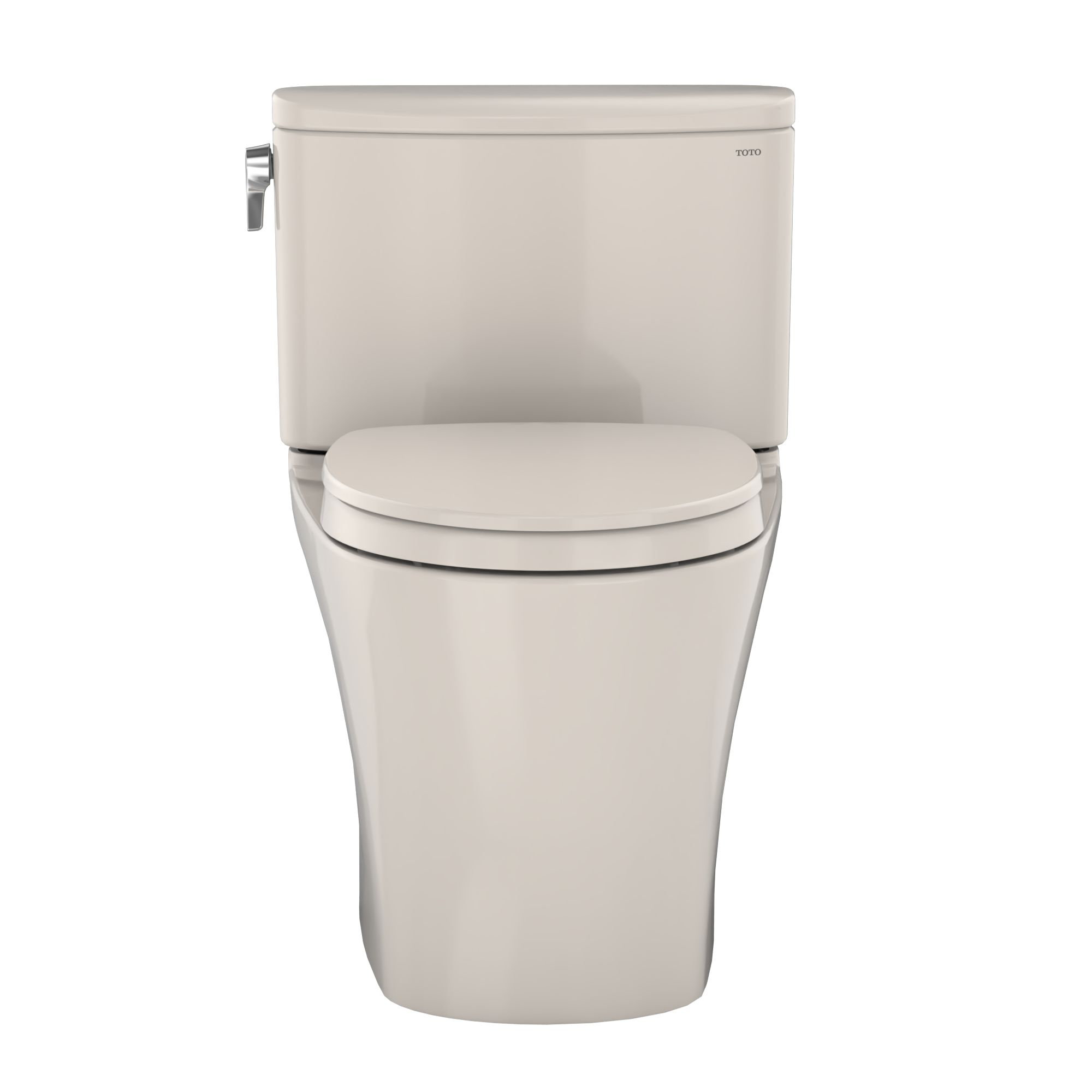 Aquia® IV Dual-Flush Elongated Two-Piece Toilet (Seat Included), Sedona Beige, Left