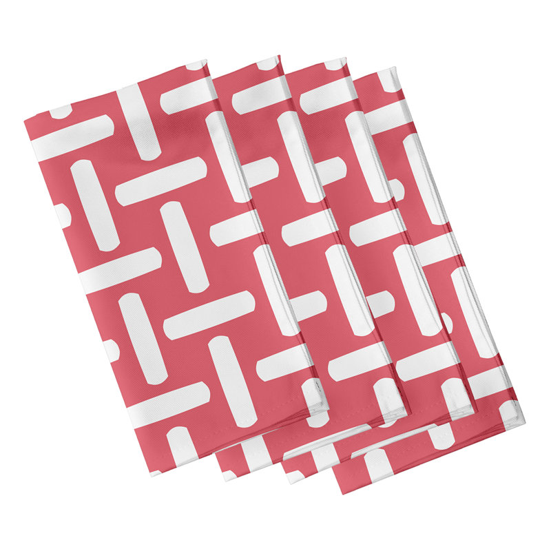 Ensemble de serviettes 4 pièces Kuse, L 18 po x L 18 po, Corail