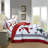 MarCielo 3 Pcs Winter Red Cardinals Christmas Quilt Bedspread Set ME509-102880005