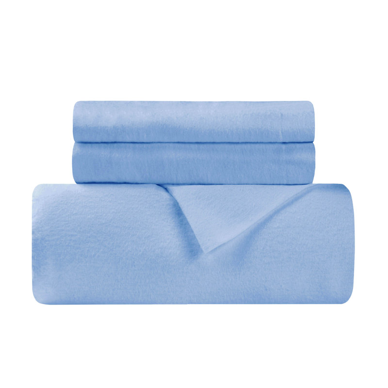 Superior Flannel Cotton Modern Classic Fuzzy Duvet Cover Set With Pillow Shams, King / California King Duvet + 2 King Shams