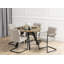 Lechiaro Extendable Round Metal Base Dining Table