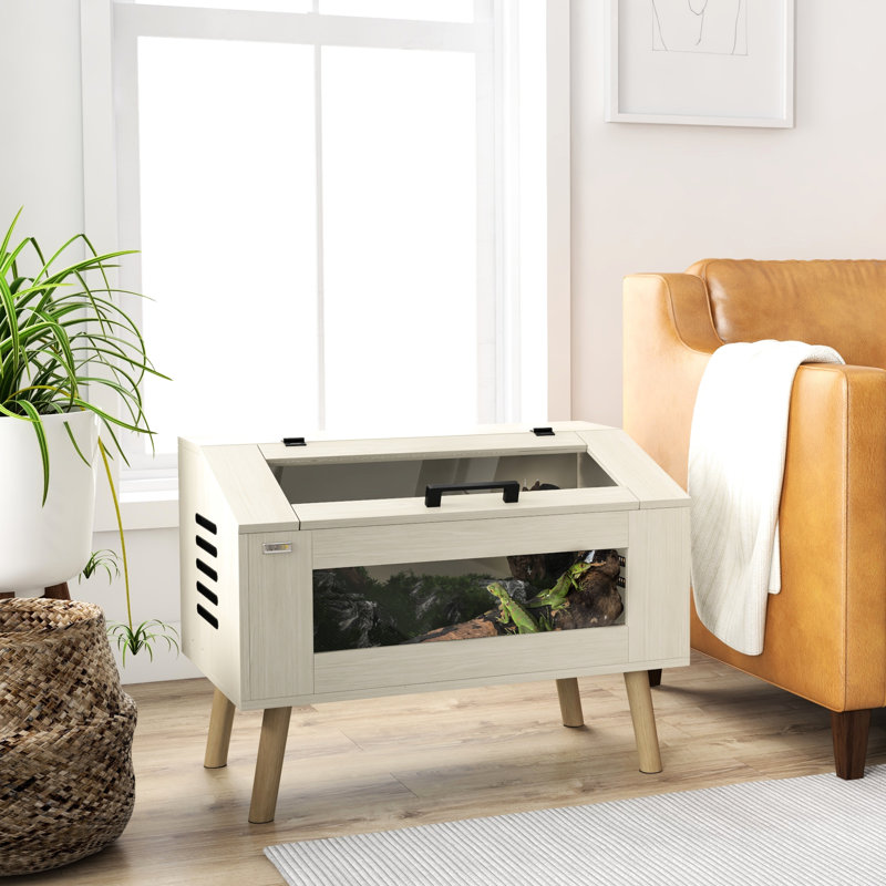 Habitat de reptile 29 gallons avec grilles de ventilation - Maintenez l'air frais à l'intérieur du terrarium pour créer un espace amusant et sécuritaire pour