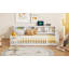 Lit en bois de taille XL avec armoires de rangement et ports USB-1020277987
