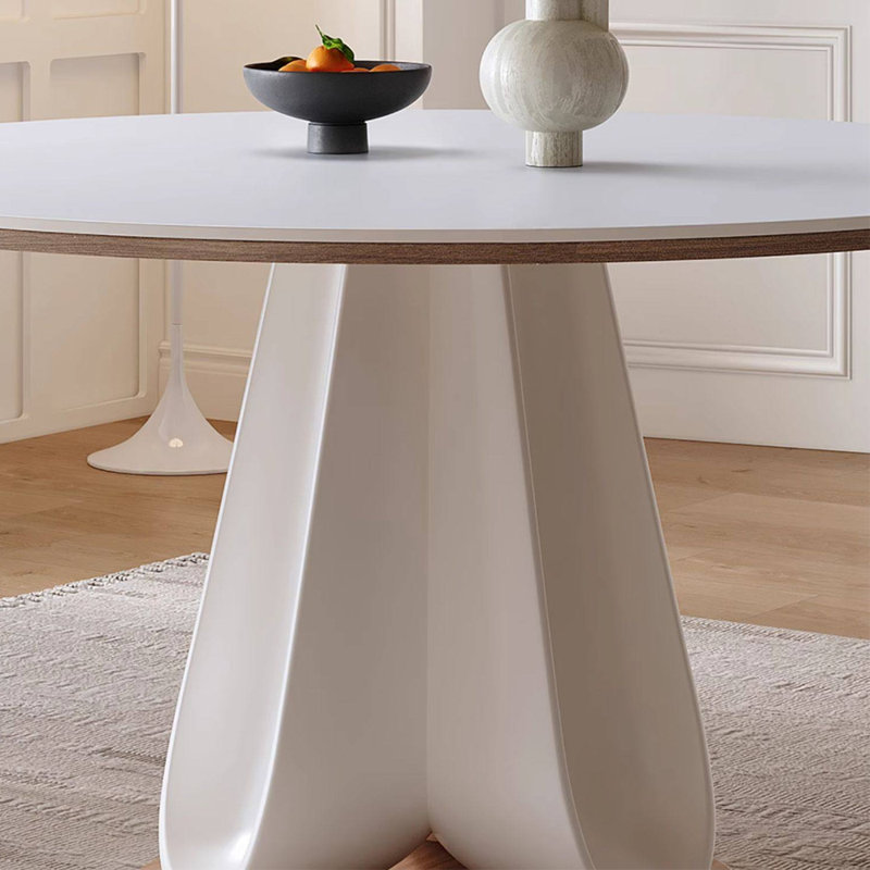 Simple and Elegant Round Dining Table Sets, 5 Pieces: Table, 4 Chairs, 30.31" H x 47.24" W x 47.24" D
