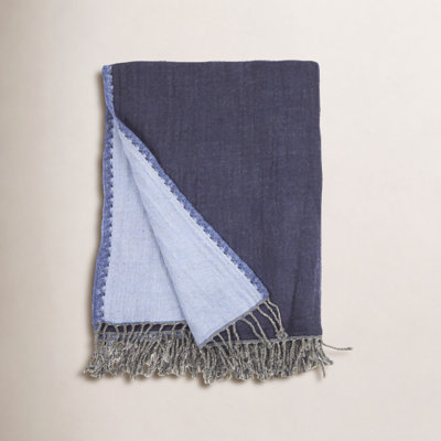 Cosette Reversible Wool Throw Blanket