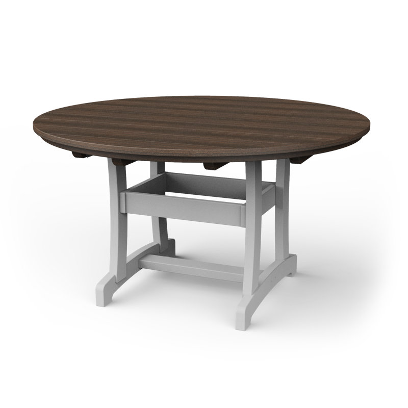 Table de salle à manger Stella, Noyer brésilien / blanc, H 54 po x l 54 po x P 54 po