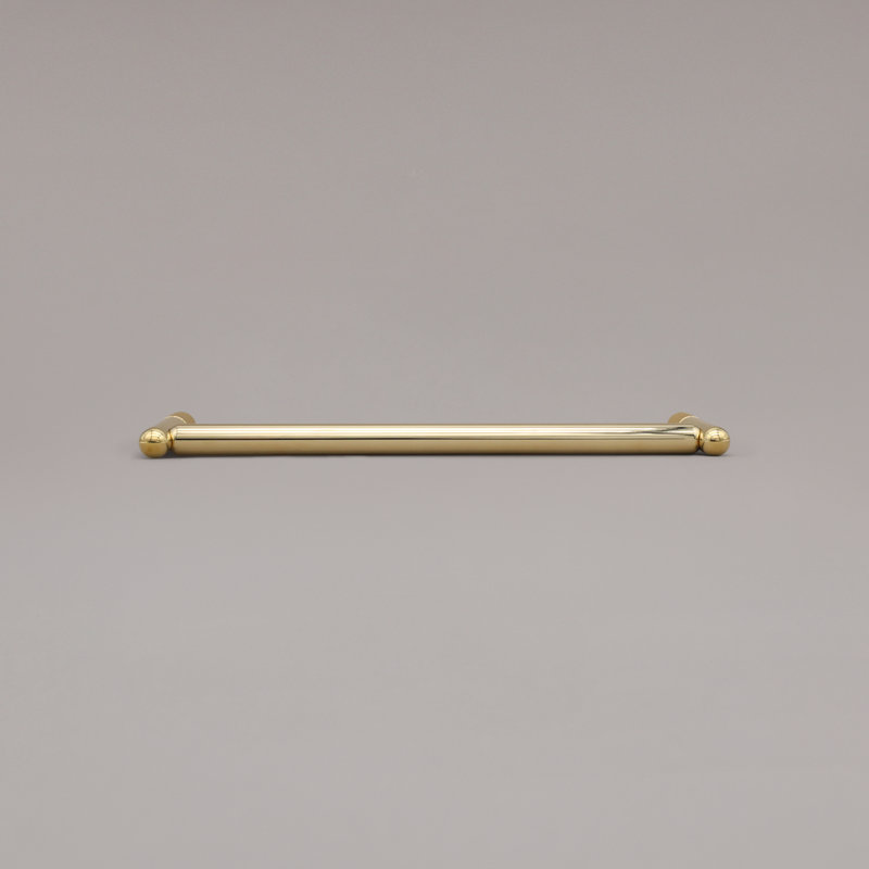 Knurled Appliance Pull, 12", Unlacquered Brass