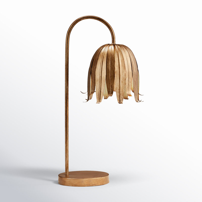 Lampe de table en acier 23,63 "Kialani, Brun