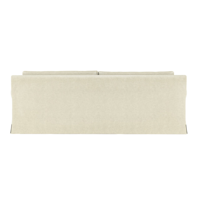 Ludlow Rolled-Arm Skirted Daybed, Weathered, Vintage Leather Alabaster
