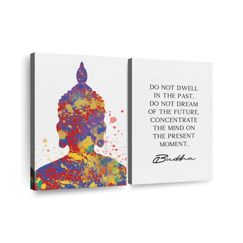 «Do Not Dwell Zen Quote», reproduction sur toile, H 42 po x l 57 po x P 1,25 po