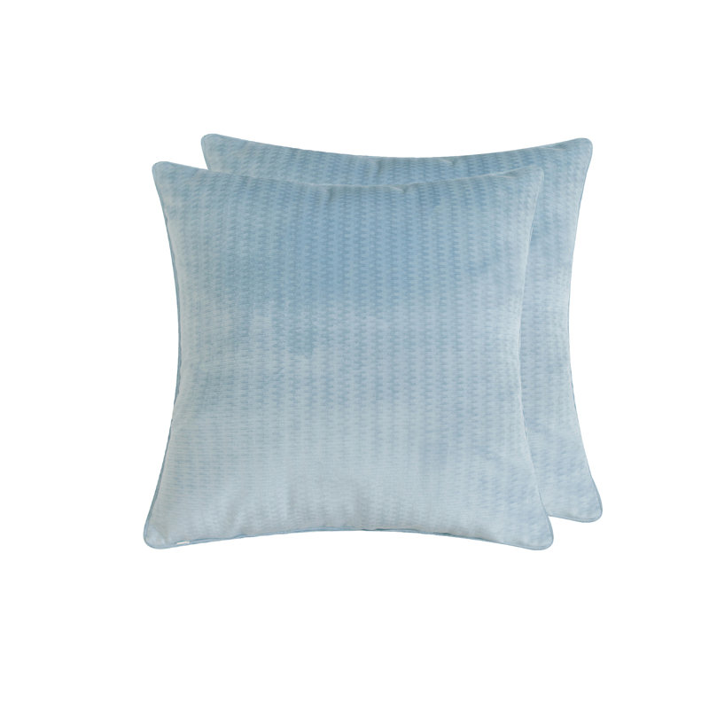 Velour Ombre Pillow Cover, Light Steel Blue