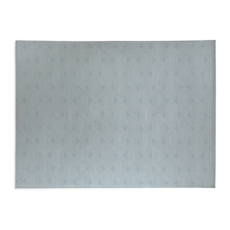 Earthy Embrace Kids Play Mat, Slate Blue/Blue, Rectangle 3' x 5'