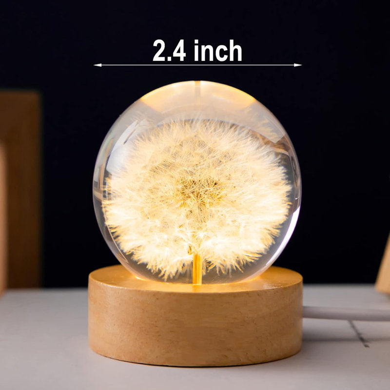 Flower Crystal Ball Night Light