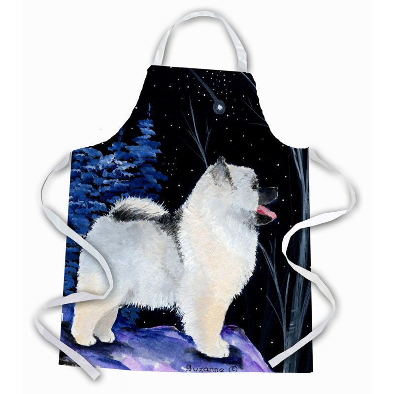 Tablier keeshond starry night