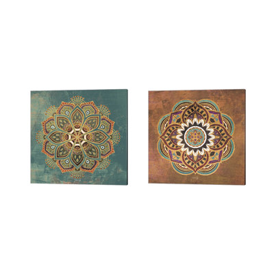 Boho Medallion par Marla Rae, art sur toile (ensemble de 2)