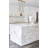 3-Light Brass Chandelier With White Acrylic Diffusers