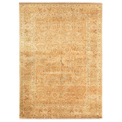 High-Quality Hand-Knotted Rust Area Rug