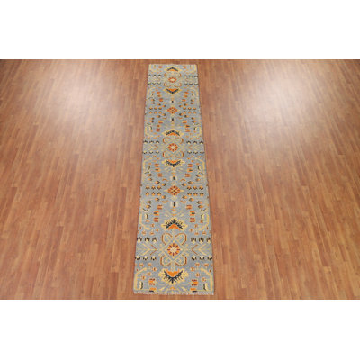 All-Over Wool Traditional  Runner Rug 3x12