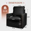 Fauteuil pivotant en faux cuir 29,13 po de largeur à 360 degrés-848950826